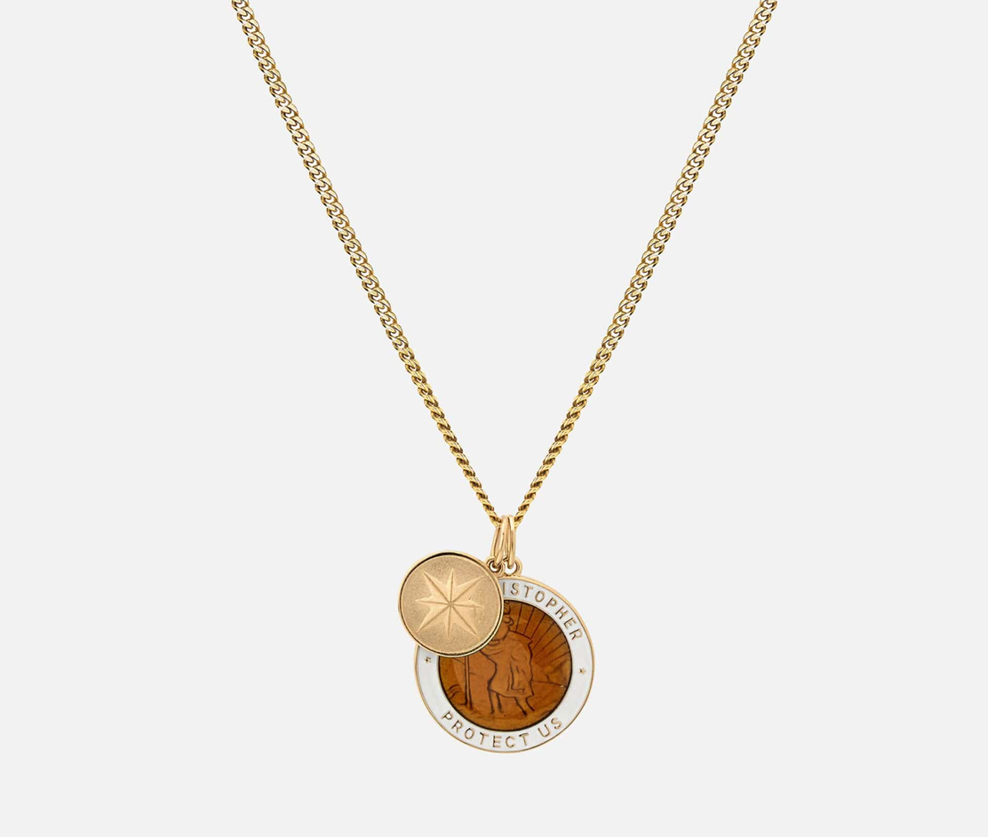 Miansai Saint Christopher Surf Necklace w/Enamel – Dune